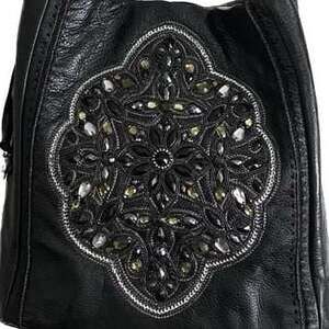 Brighton Black Anju Masterpiece Collection Jeweled Shoulder Bag